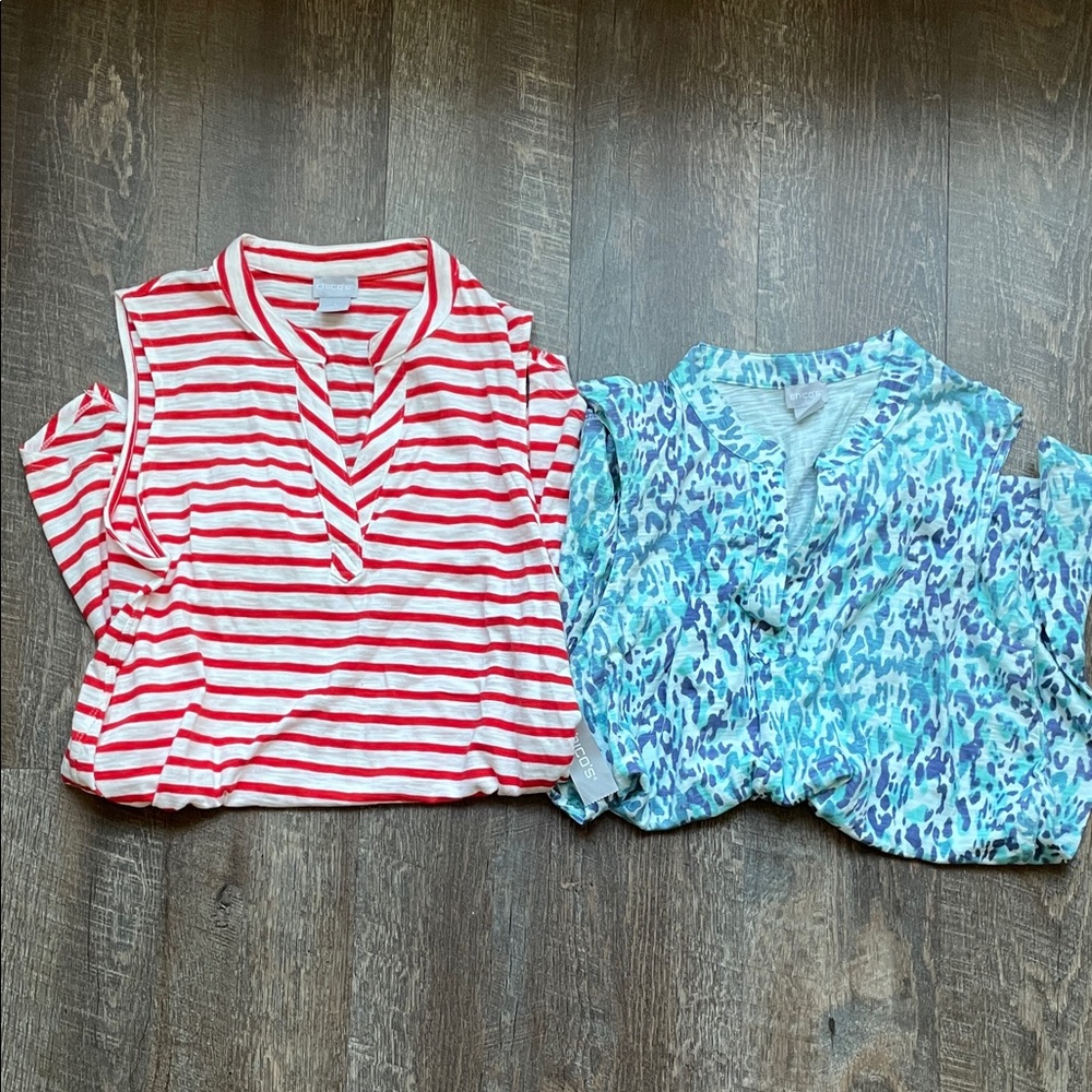 Chicos sleeveless V-Neck Tops 2 pack